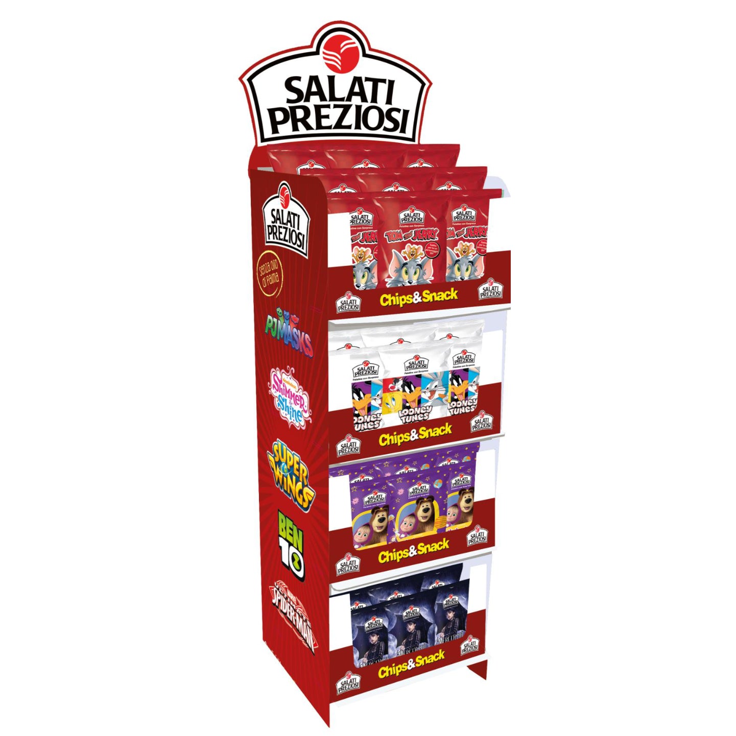 Espositore Chips Patatine con Sorpresa Salati Preziosi - 25gr 96Pz
