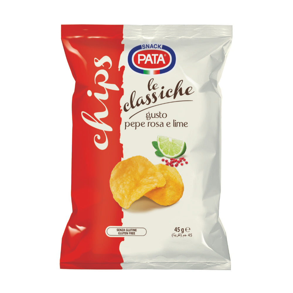 Pata Chips Classiche Pepe Rosa e Lime - 45gr 21Pz