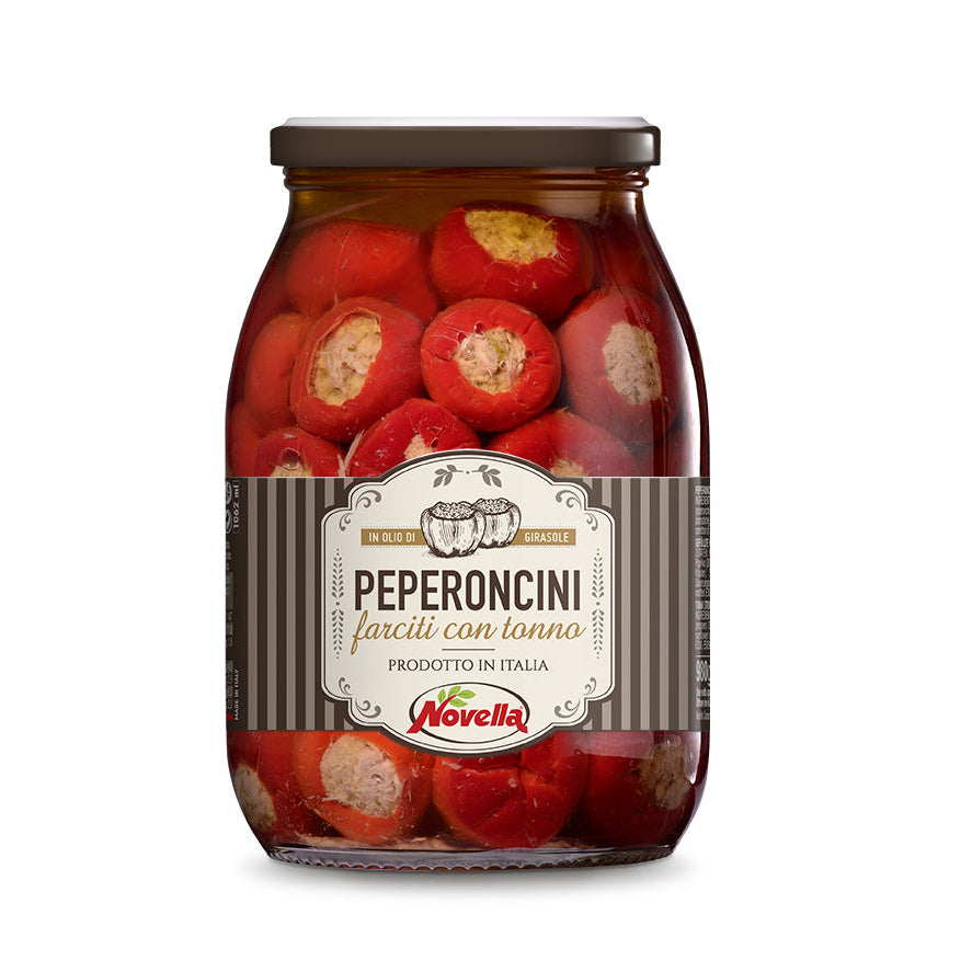 Peperoncini Farciti con Tonno Sott'olio 580ML - Novella