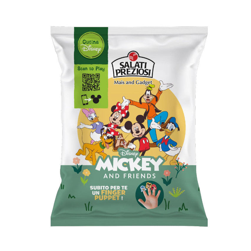 Chips Cornetto di Mais con Sorpresa Mickey Mouse Salati Preziosi - 25gr 24Pz