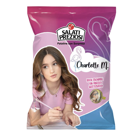 Chips Patatine con Sorpresa Charlotte M. Salati Preziosi - 25gr 24Pz